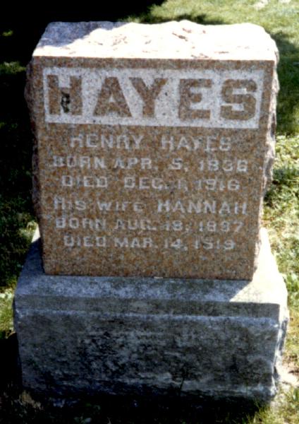 Henry and Hannah Brassel Hayes, All Saints Anglican Churchyard, Niagara Falls, Ontario