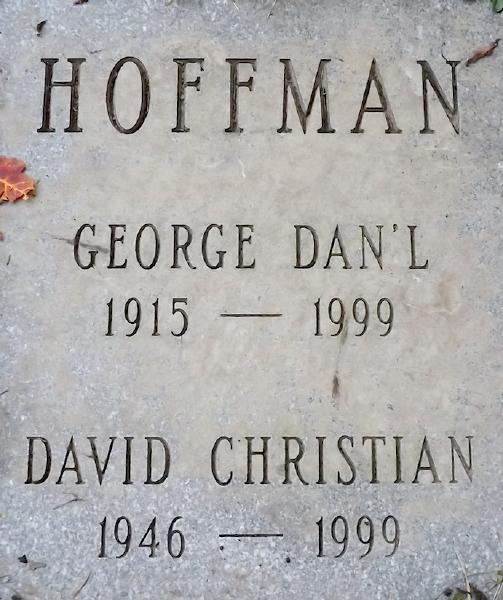 George Dan'l Hoffman and David Christian Hoffman, , Acacia Park Cemetery, North Tonawanda, Niagara County, New York