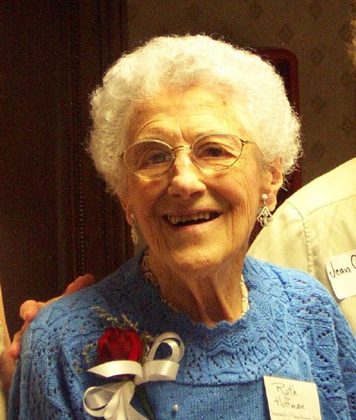 Ruth presiding over her family gathering in July 2002