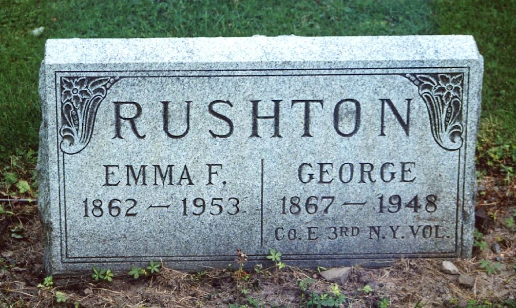George and Emma F Schriver Rushton, Oakwood Cemetery, Niagara Falls