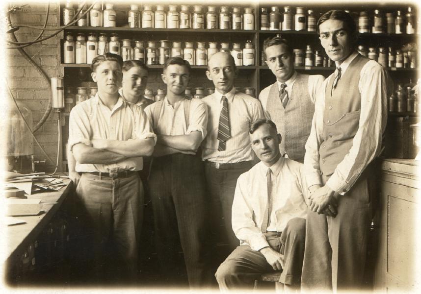 Frederick Vorwerk, 5th from left, Defiance Paper Company, May 1928