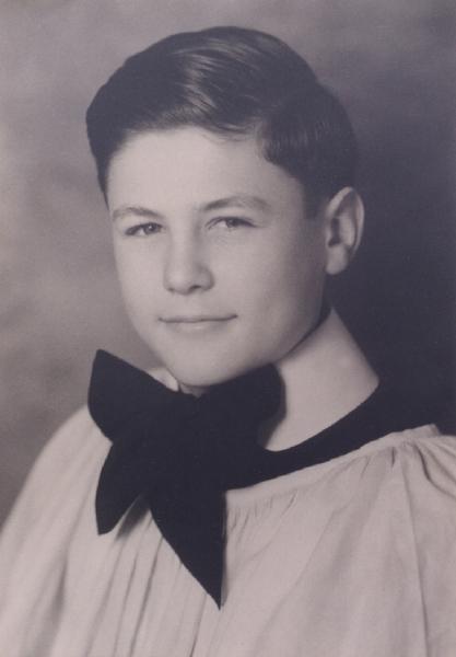 Bobby Wilson, choirboy at St. Peter's Episcopal Church in Niagara Falls