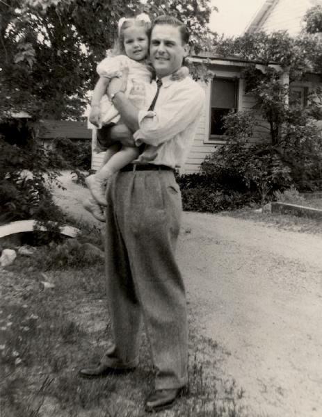 Bob Wilson and niece Elsa, 1947
