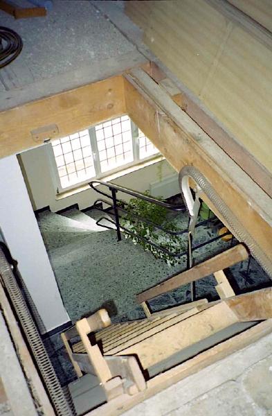 Glockenturm, Evangelische Kirche, Klein-Rechtenbach, Mai 2004